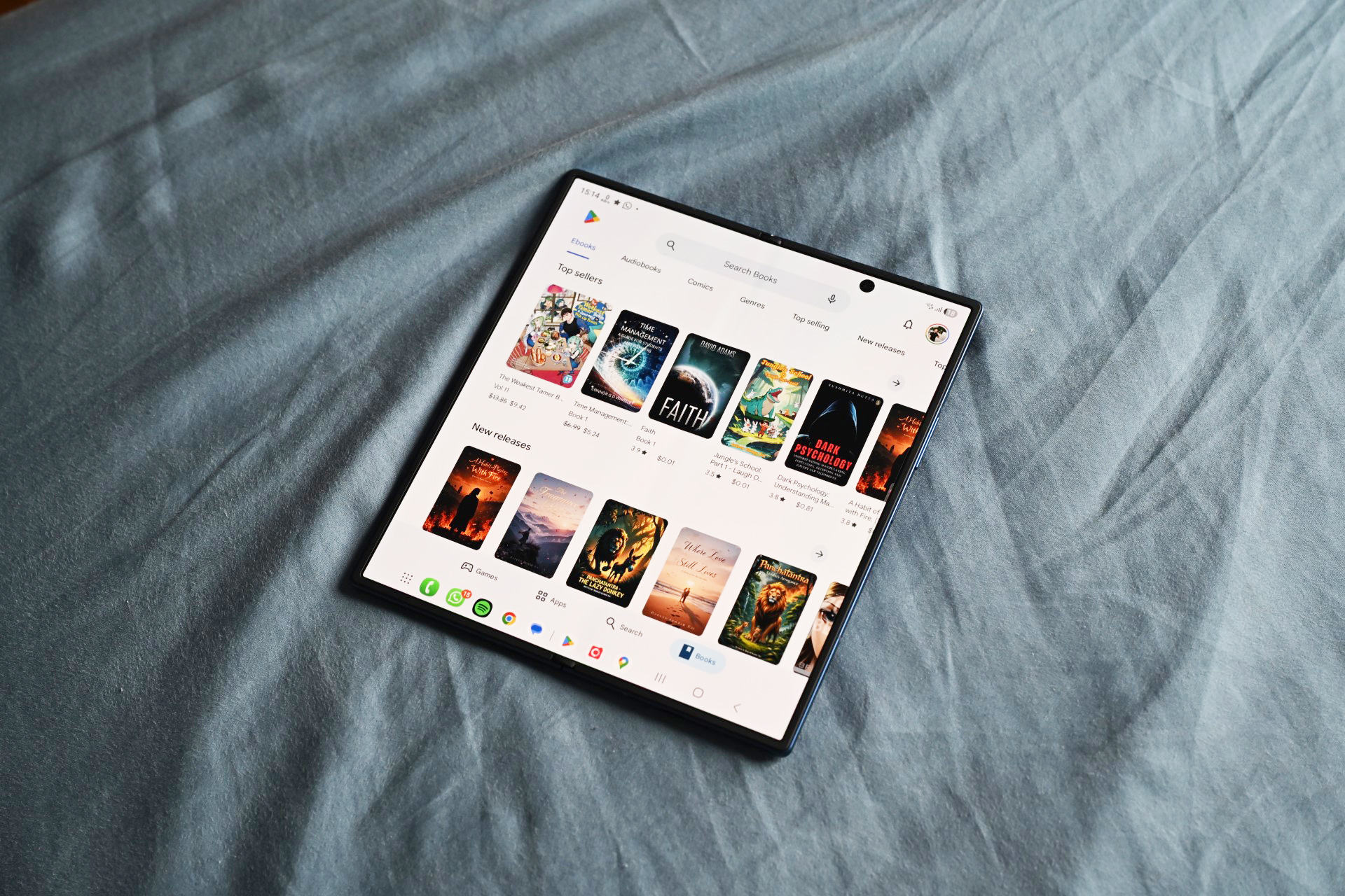 Samsung Galaxy Z Fold7 fully open